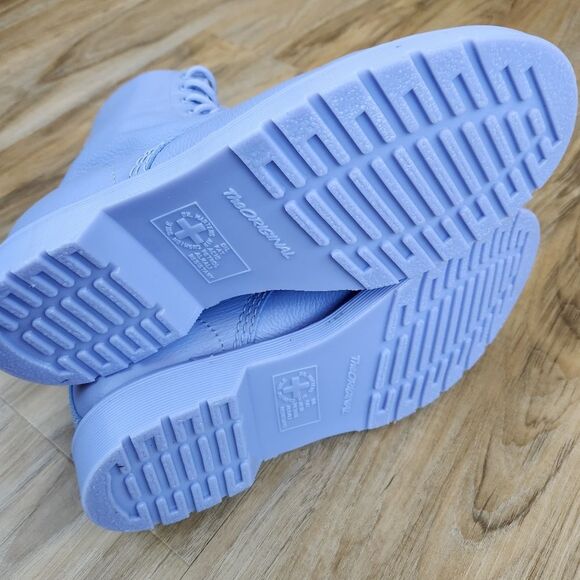 🩵NIB Dr. Martens 1460 Mono Zen Blue Pascal Virginia Leather Boots Size 8 - Picture 9 of 12